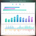 Vector Infographic design templates. Set of charts and elements. Royalty Free Stock Photo