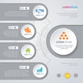 Vector Infographic design white circles