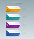 Vector Infographic label design with icons and 4 options or step Royalty Free Stock Photo