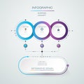 Vector Infographic label design with icons and 3 options or step Royalty Free Stock Photo