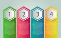 Vector Infographic label design with icons and 4 options or step Royalty Free Stock Photo