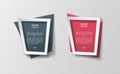 Vector infographic origami banners set. Royalty Free Stock Photo