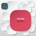 Vector infographic origami banners set. Royalty Free Stock Photo