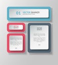 Vector infographic origami banners set. Royalty Free Stock Photo