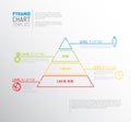 Vector Infographic Pyramid chart diagram template