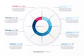 Vector infographic round chart template