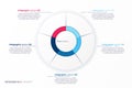 Vector infographic round chart template