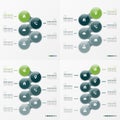 Vector infographic set of designs with ellipses 5-8 options