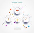 Vector infographic technology design template,integrated circles