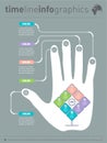 Vector infographic of technology or education process. Tree Template. Business presentation concept with 8 options. Report with Royalty Free Stock Photo