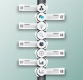 Vector infographic template with 3D paper label  integrated circles. Business concept with 8 options. For content  diagram Royalty Free Stock Photo