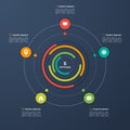 Vector infographic template with integrated circles Royalty Free Stock Photo