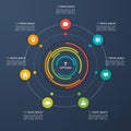 Vector infographic template with integrated circles Royalty Free Stock Photo