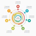 Vector infographic template with integrated circles Royalty Free Stock Photo