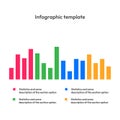 Vector infographic template statistical data chart with your information text Royalty Free Stock Photo