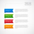 Vector Infographic timeline report template Royalty Free Stock Photo