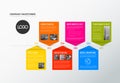 Vector Infographic timeline report template Royalty Free Stock Photo