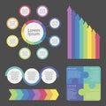 Infographic Elements decorated in different colors.