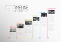 Vector Infographic typography timeline report template Royalty Free Stock Photo