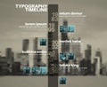 Vector Infographic typography timeline report template Royalty Free Stock Photo