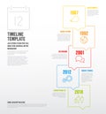 Vector Infographic vertical timeline template Royalty Free Stock Photo