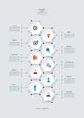 Vector infographics design template with 3D paper label