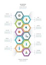 Vector infographics design template with 3D paper label