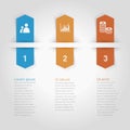 Vector Infographics elements. Three options. - Illustration