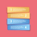 Vector Infographics Options Banner, Pastel Color Rounded Rectangle