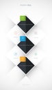 Vector infographics timeline design template with 3D paper label Royalty Free Stock Photo