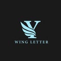 vector initial letter y business wing logo icon corporate technology concept blue color