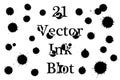 Vector ink blots on a white background