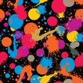 Vector ink splash seamless pattern