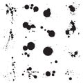 Vector Ink Splatters, Blots and Drips Collection Royalty Free Stock Photo