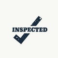 Vector inspected stamp