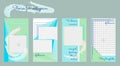 Vector instagram stories template set