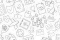 Vector Insurance pattern. Insurance seamless background Royalty Free Stock Photo