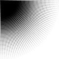 Vector intensive diminishing halftone dots in direction of rounding