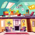 Vector interior of playroom and living room Royalty Free Stock Photo