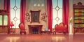 Vector interior of victorian living room Royalty Free Stock Photo