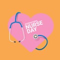 Vector international nurse day vector label Royalty Free Stock Photo