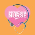 Vector international nurse day vector label Royalty Free Stock Photo