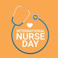 Vector international nurse day vector label Royalty Free Stock Photo