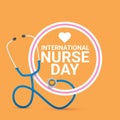 Vector international nurse day vector label Royalty Free Stock Photo