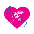 Vector international nurse day vector label Royalty Free Stock Photo