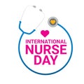 Vector international nurse day vector label Royalty Free Stock Photo