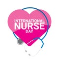 Vector international nurse day vector label Royalty Free Stock Photo