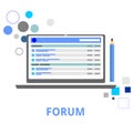 Vector - internet forum Royalty Free Stock Photo