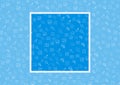 Vector Internet technology and programming Seamless Pattern with simple linear icons set on blue background with example