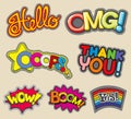 Vector internet words embroidery stitched badges, fashion stickers